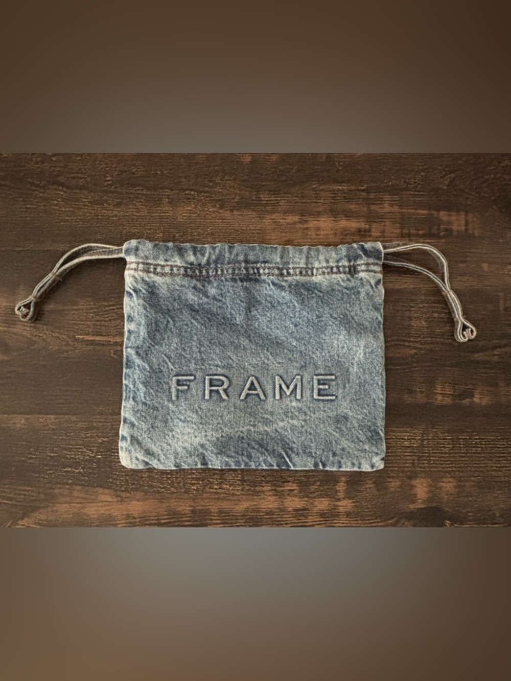 Frame Denim Drawstring Pouch